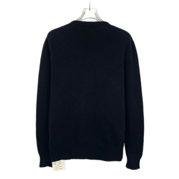 Versace Black Wool Long-Sleeve Sweater With Motorcycle Embellishment Round Neck - Picture 8 of 8